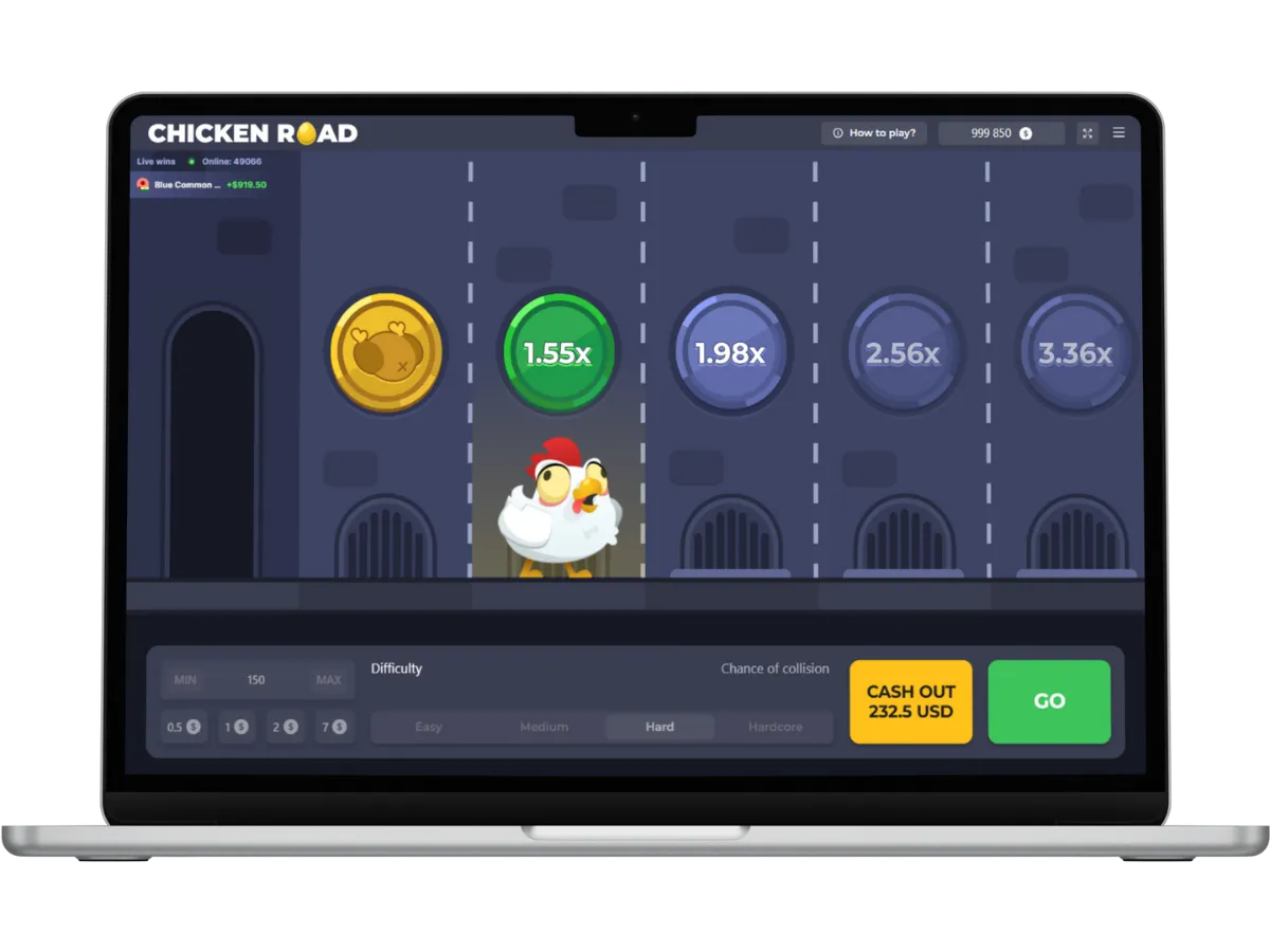 Choose mode and play Chicken Road on desktop
