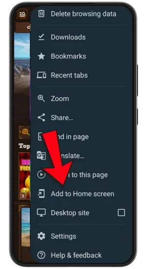 Open Browser Menu